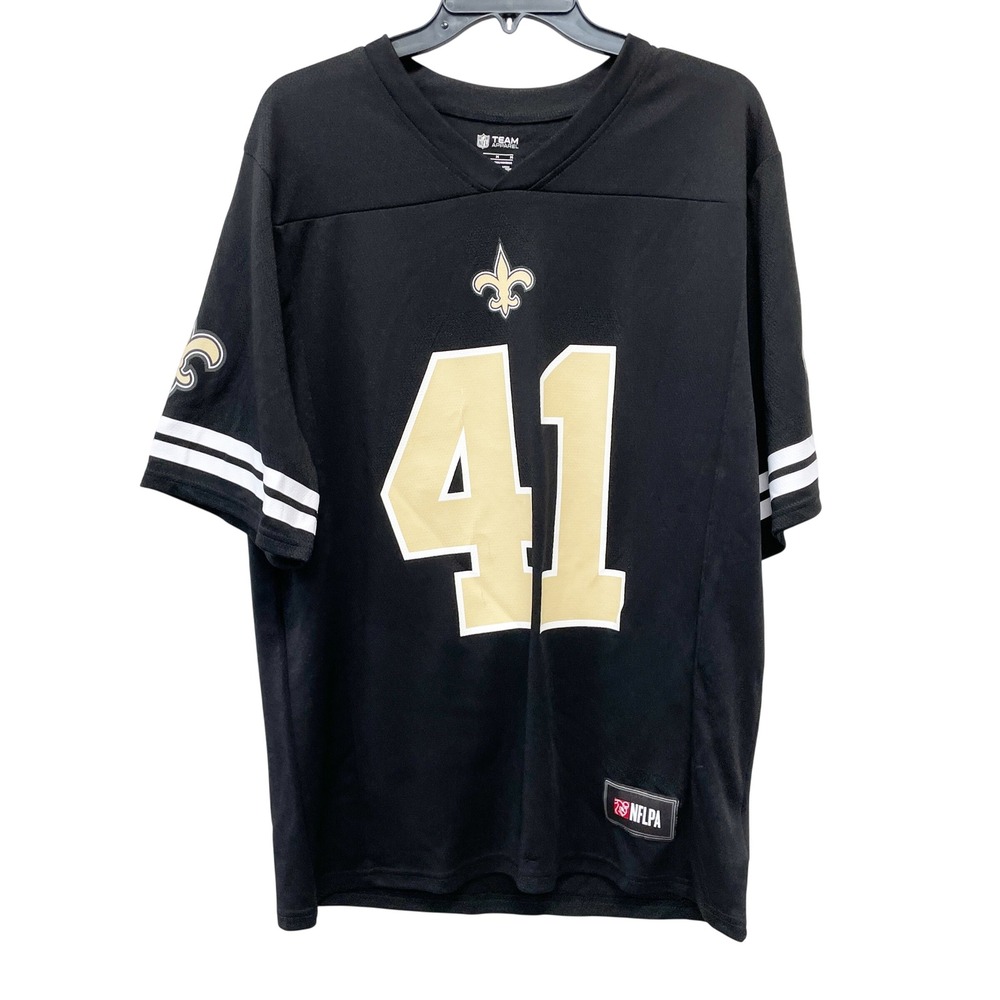NFL Team Apparel Mens New Orleans Saints Black Alvin Kamara Saints Jersey Size M